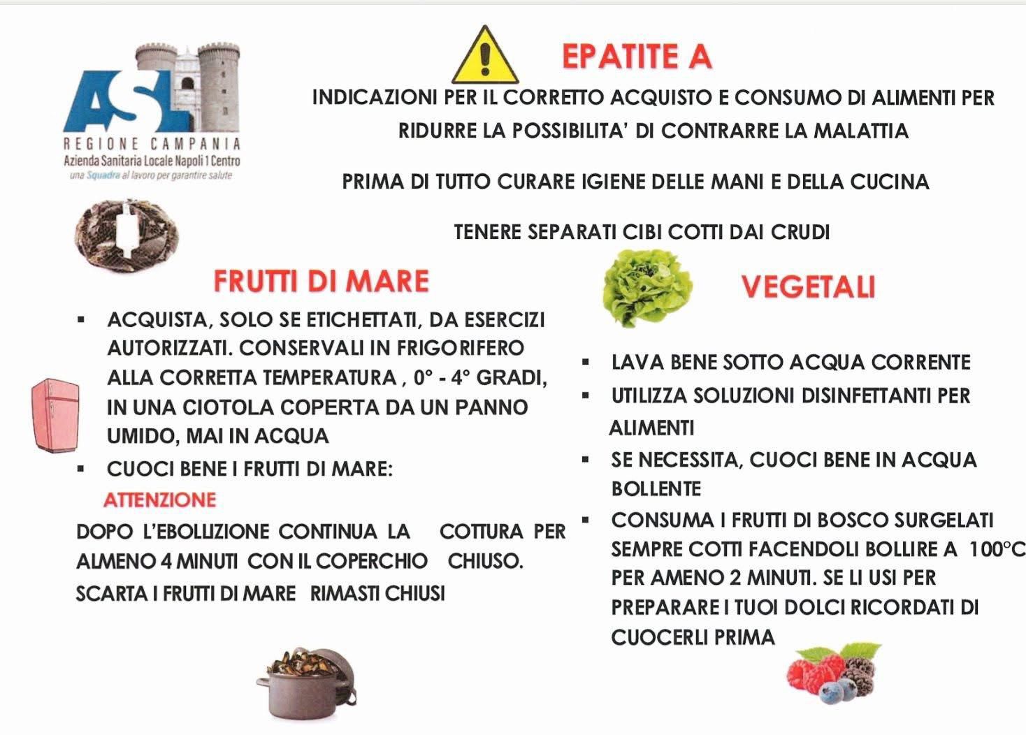 EPATITE “A” LA REGIONE INTENSIFICA I CONTROLLI SULLA FILIERA DEI MOLLUSCHI BIVALVI E RAFFORZA LE MISURE DI PREVENZIONE