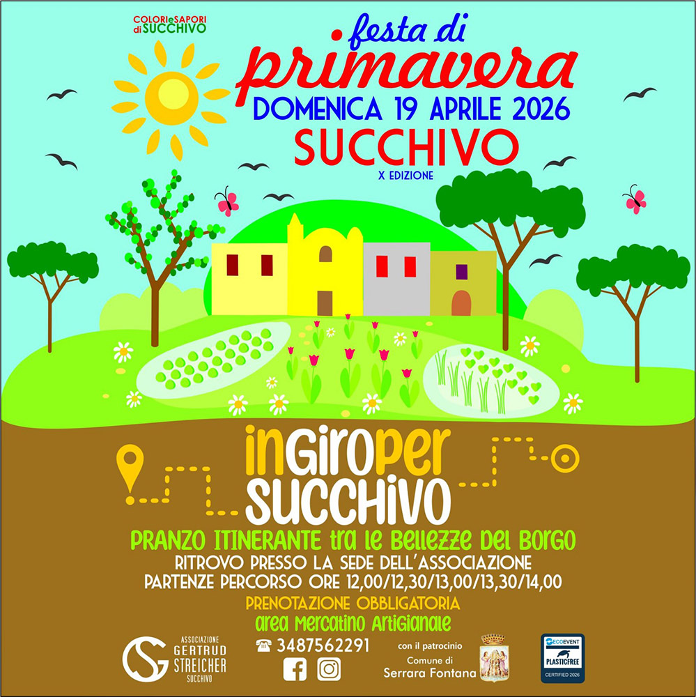 FESTA DI PRIMAVERA – 19 APRILE 2026 A SUCCHIVO