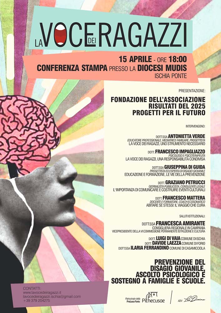 GIOVANI IN BILICO, COMUNITÀ IN ASCOLTO: A ISCHIA NASCE L’ASSOCIAZIONE “LA VOCE DEI RAGAZZI”, CONTRO IL DISAGIO GIOVANILE