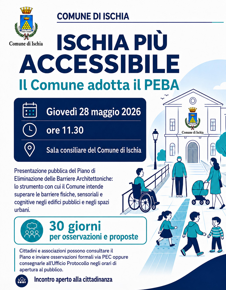 ISCHIA PIÙ ACCESSIBILE: IL COMUNE ADOTTA IL PEBA