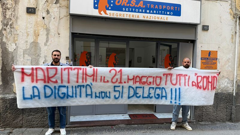 IL SINDACATO ORSA MARITTIMI HA ORGANIZZATO UNA MANIFESTAZIONE PRESSO IL MINISTERO DEL LAVORO A ROMA