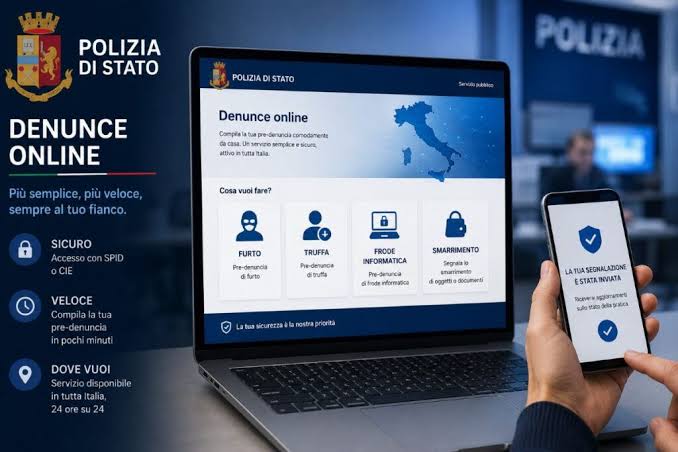 DENUNCE ONLINE: ATTIVO IL NUOVO SERVIZIO DELLA POLIZIA DI STATO