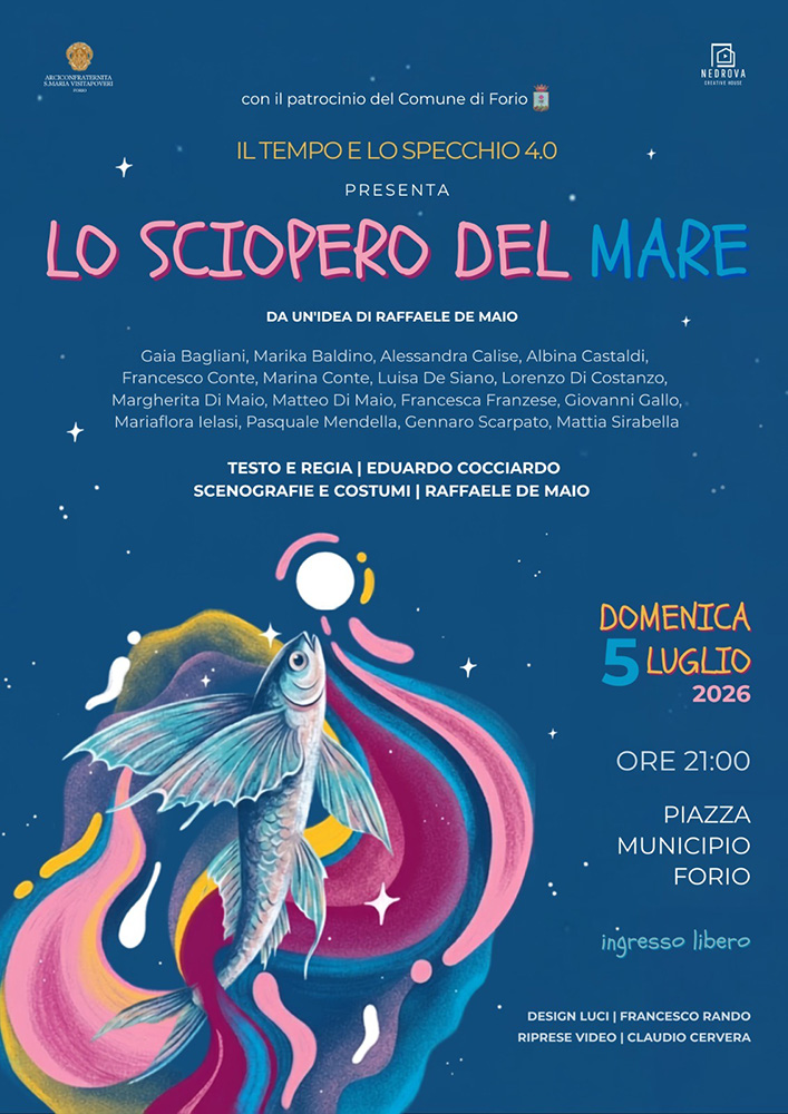 FORIO. “LO SCIOPERO DEL MARE”, SPETTACOLO TEATRALE IDEATO DALL’ARTISTA RAFFAELE DE MAIO