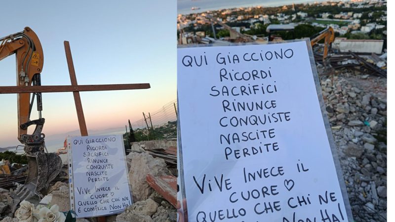 ISCHIA, ABBATTUTA LA CASA DI MARIAGRAZIA: “STO MALE, NON HO PIÙ LACRIME DA VERSARE” (video)