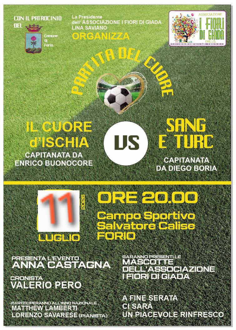 ALLO STADIO CALISE DI FORIO LA PARTITA DEL CUORE, UNA COMPETIZIONE DAL SAPORE SOLIDALE