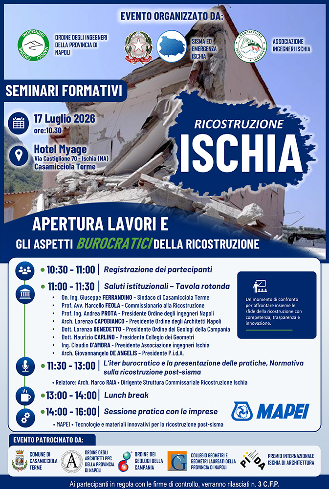 “GLI ASPETTI BUROCRATICI DELLA RICOSTRUZIONE DI ISCHIA”