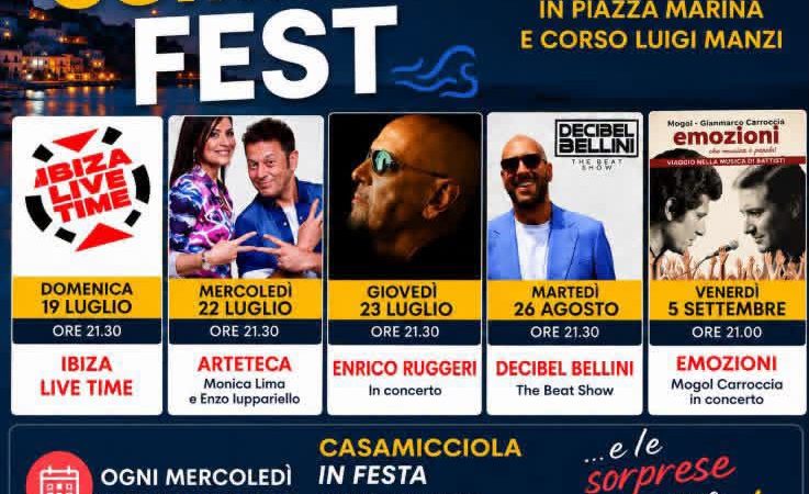 RUGGERI, MOGOL E TANTO ALTRO: ECCO IL CASAMICCIOLA SUMMER FEST
