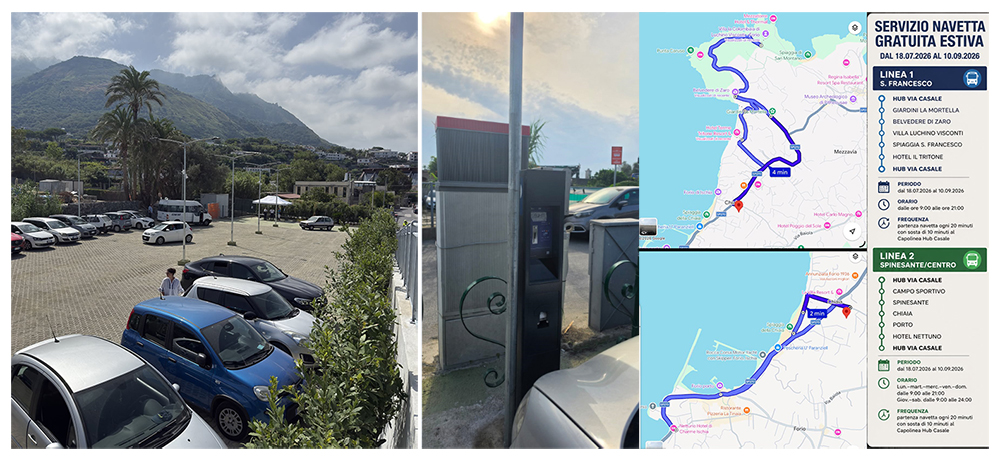 HUB FORIO: PARCHEGGIO GRATUITO MA SOLO PER OTTO ORE AL GIORNO