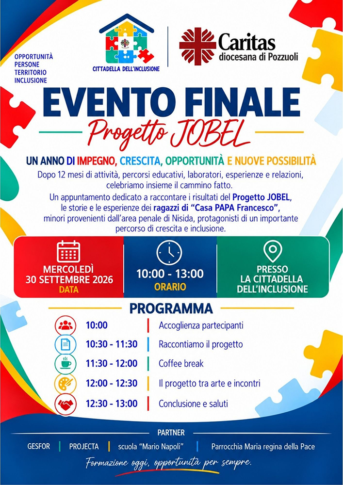 PERCORSI EDUCATIVI E LABORATORI DEDICATI AI RAGAZZI DI DELL’AREA PENALE. CONVEGNO DEL PROGETTO JOBEL