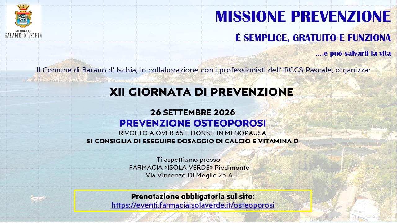 PREVENZIONE DELL’OSTEOPOROSI A BARANO