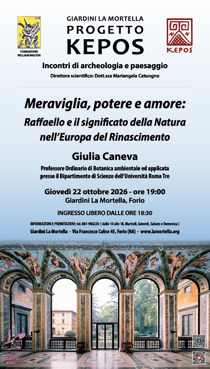 FONDAZIONE WALTON, GIOVEDÌ 22 OTTOBRE AI GIARDINI LA MORTELLA ULTIMO APPUNTAMENTO CON LE CONFERENZE DI “PROGETTO KEPOS”