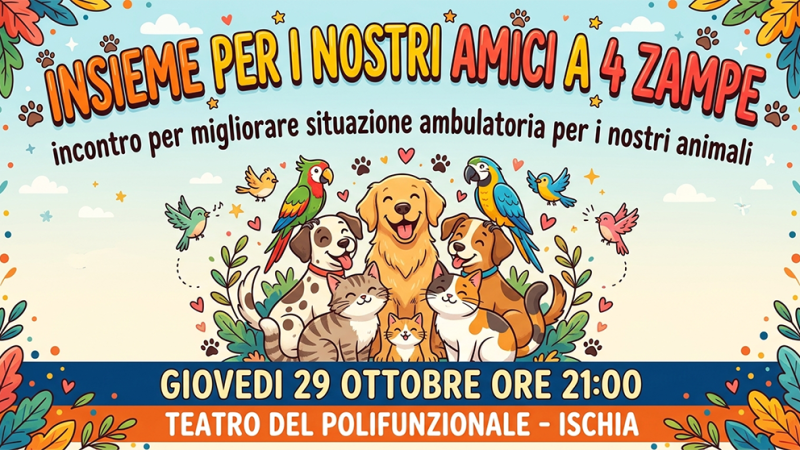 ISCHIA MUOVE IL PRIMO PASSO PER IL SUO PRESIDIO VETERINARIO APERTO ANCHE DI NOTTE